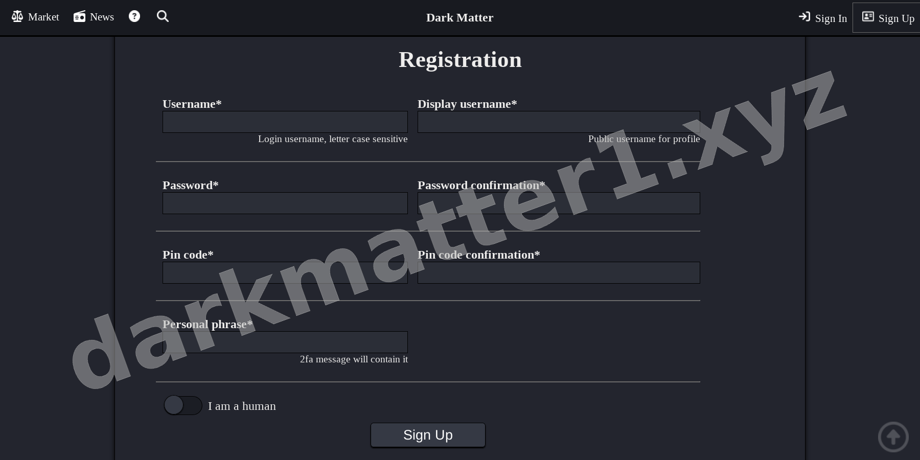 Account Registration Page